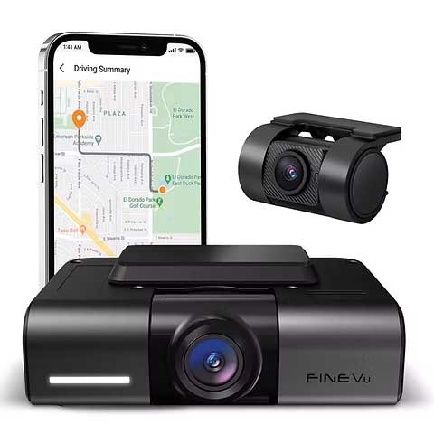 FineVu GX4K 2CH 4K Wifi GPS 32 Go dashcam