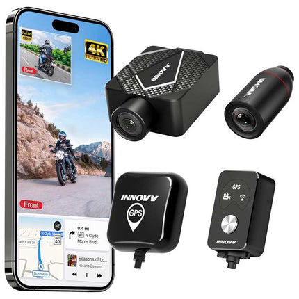 <tc>Innovv K5 2CH Dual True 4K Wifi GPS dashcam pour moto</tc>