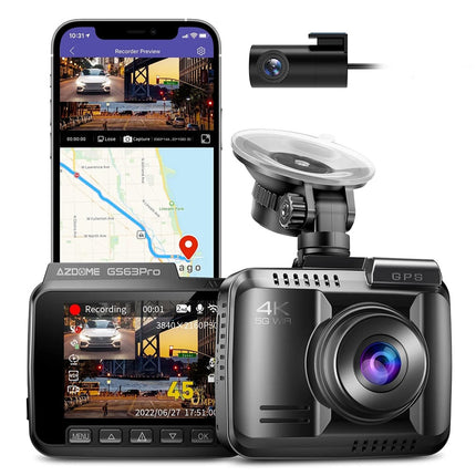 <tc>AZDome GS63H Pro True 4K 2CH Wifi GPS 64 Go dashcam</tc>