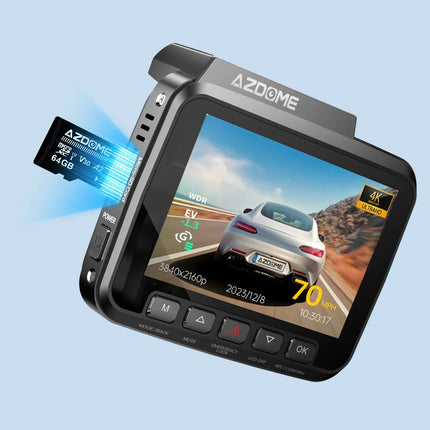 <tc>AZDome GS63H Pro True 4K 2CH Wifi GPS 64 Go dashcam</tc>