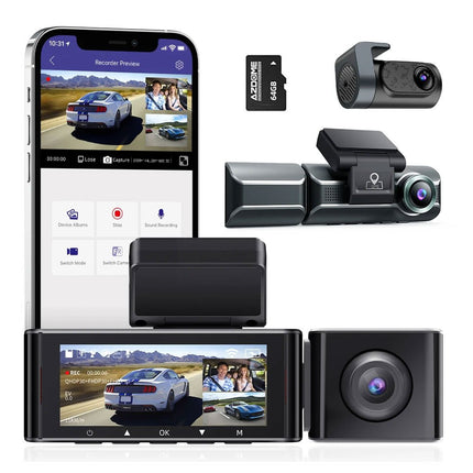 <tc>AZDome M550 Pro 3CH 4K Wifi GPS 64 Go dashcam</tc>