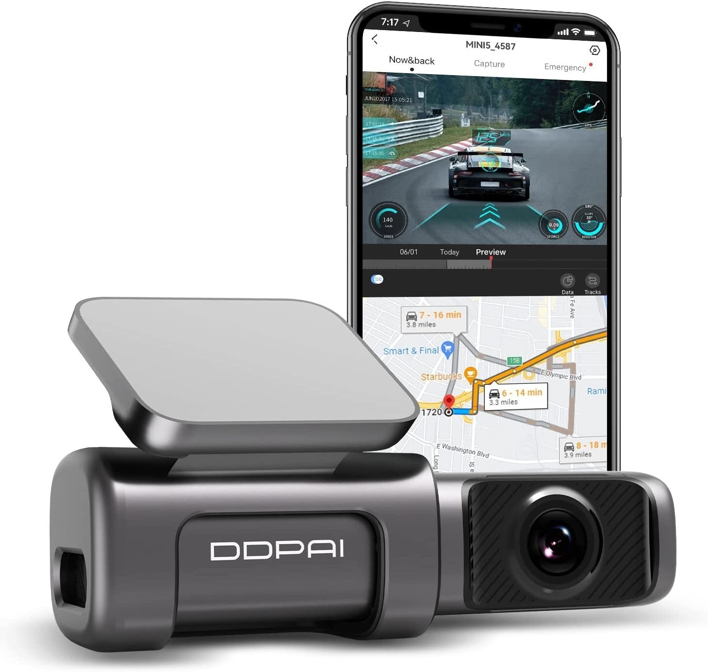 <tc>DDPai Mini 5 True 4K Wifi GPS 64 Go dashcam</tc>