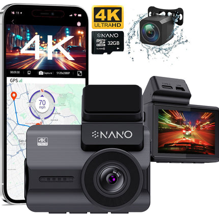 <tc>Nanocam M68 4K 2CH Wifi GPS 32 Go dashcam</tc>